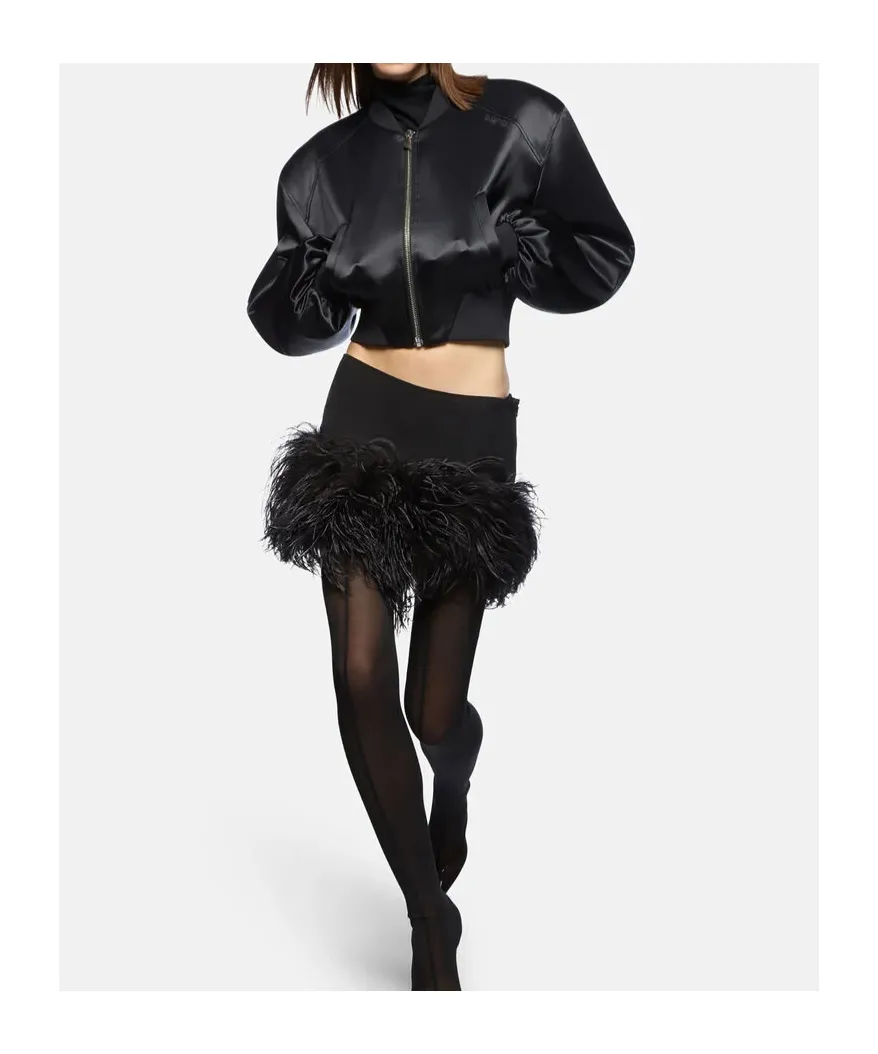 Cropped Bomber Jacket