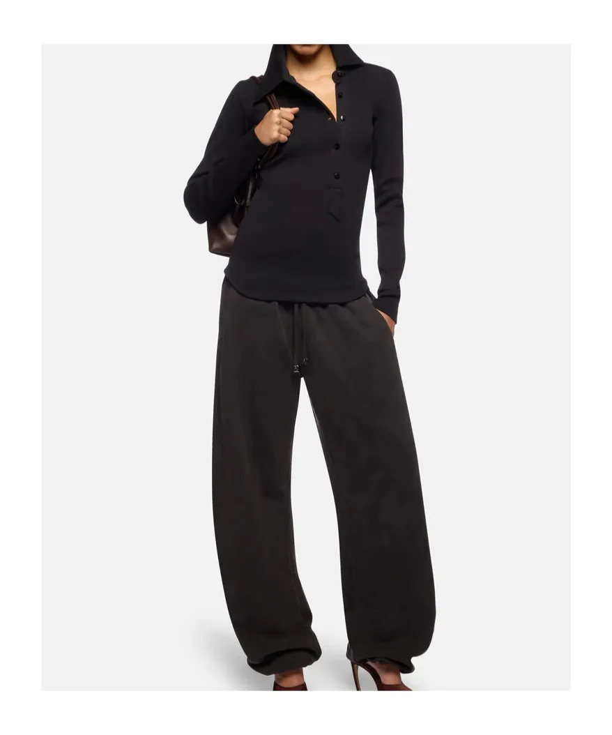 Long-Sleeved Ribbed Top