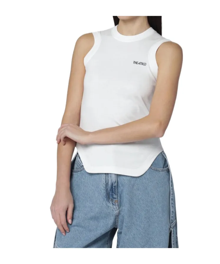Tank Top With Shaped Hem