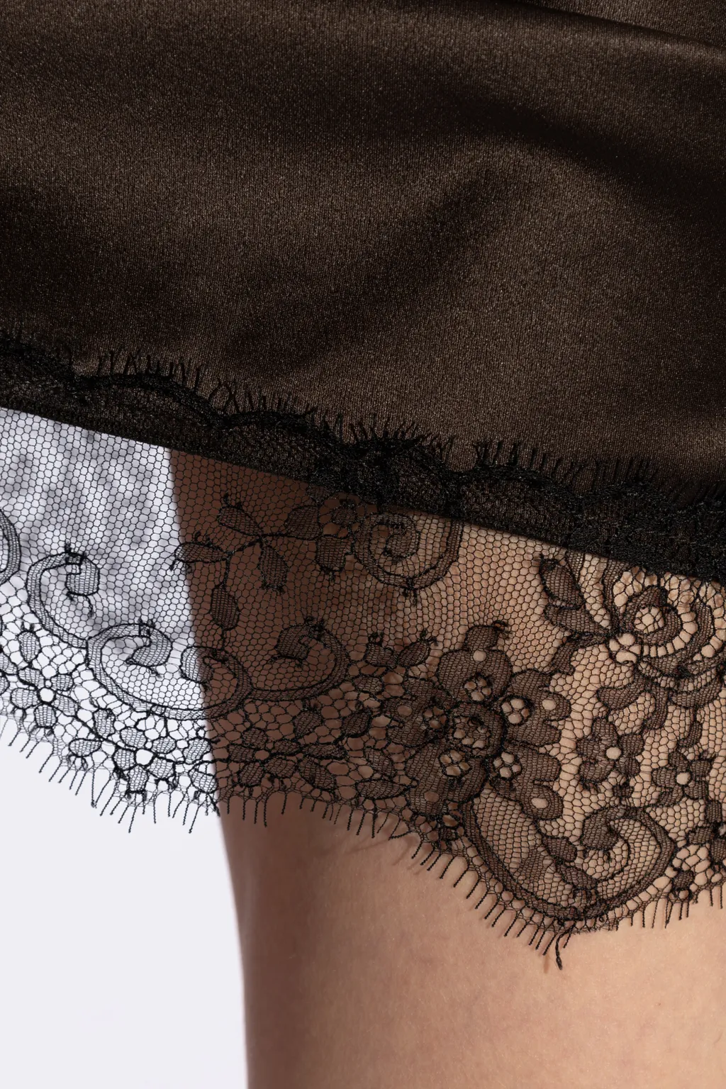 Asymmetric Lace Mini Dress