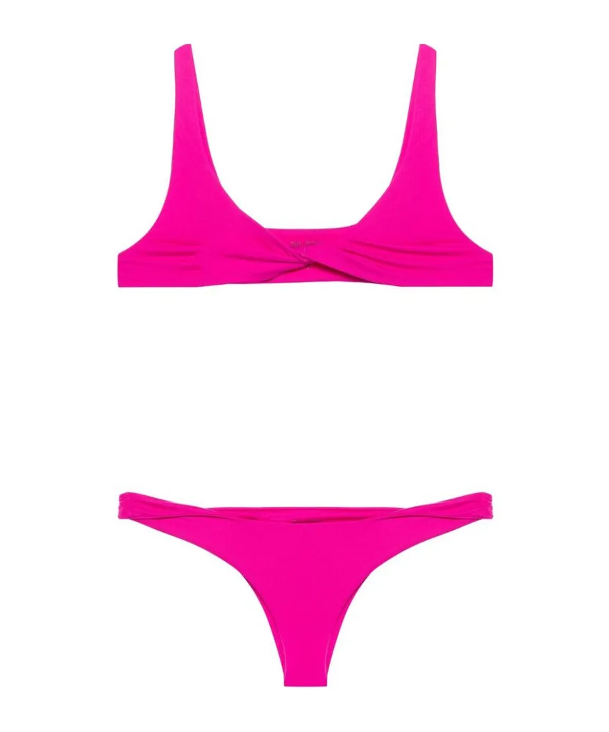 Twist-Detailed Stretched Bikini Set
