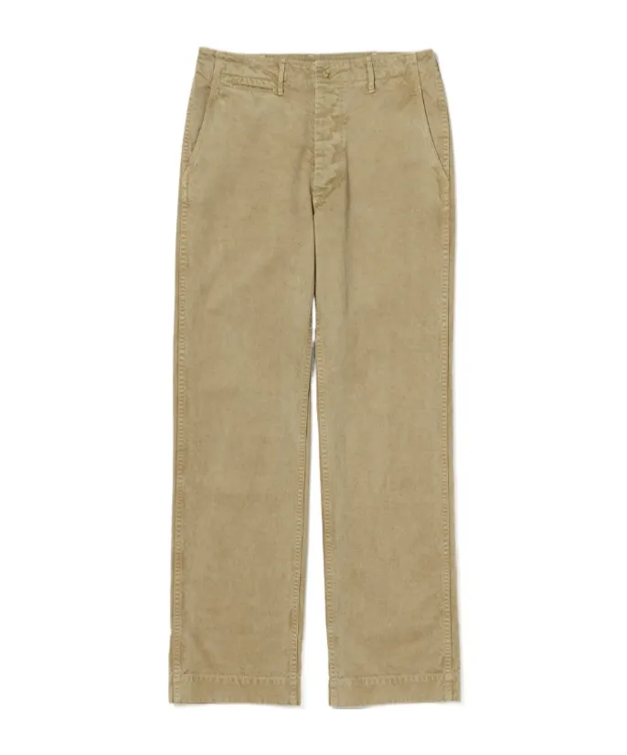 Buttoned Straight-Leg Pants