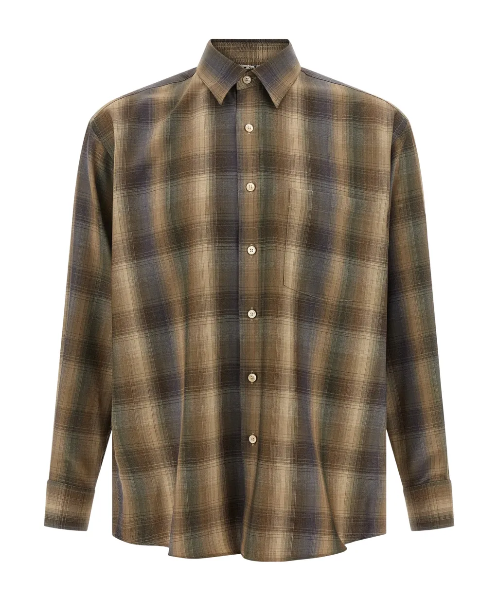 Check Pattern Wool Shirt