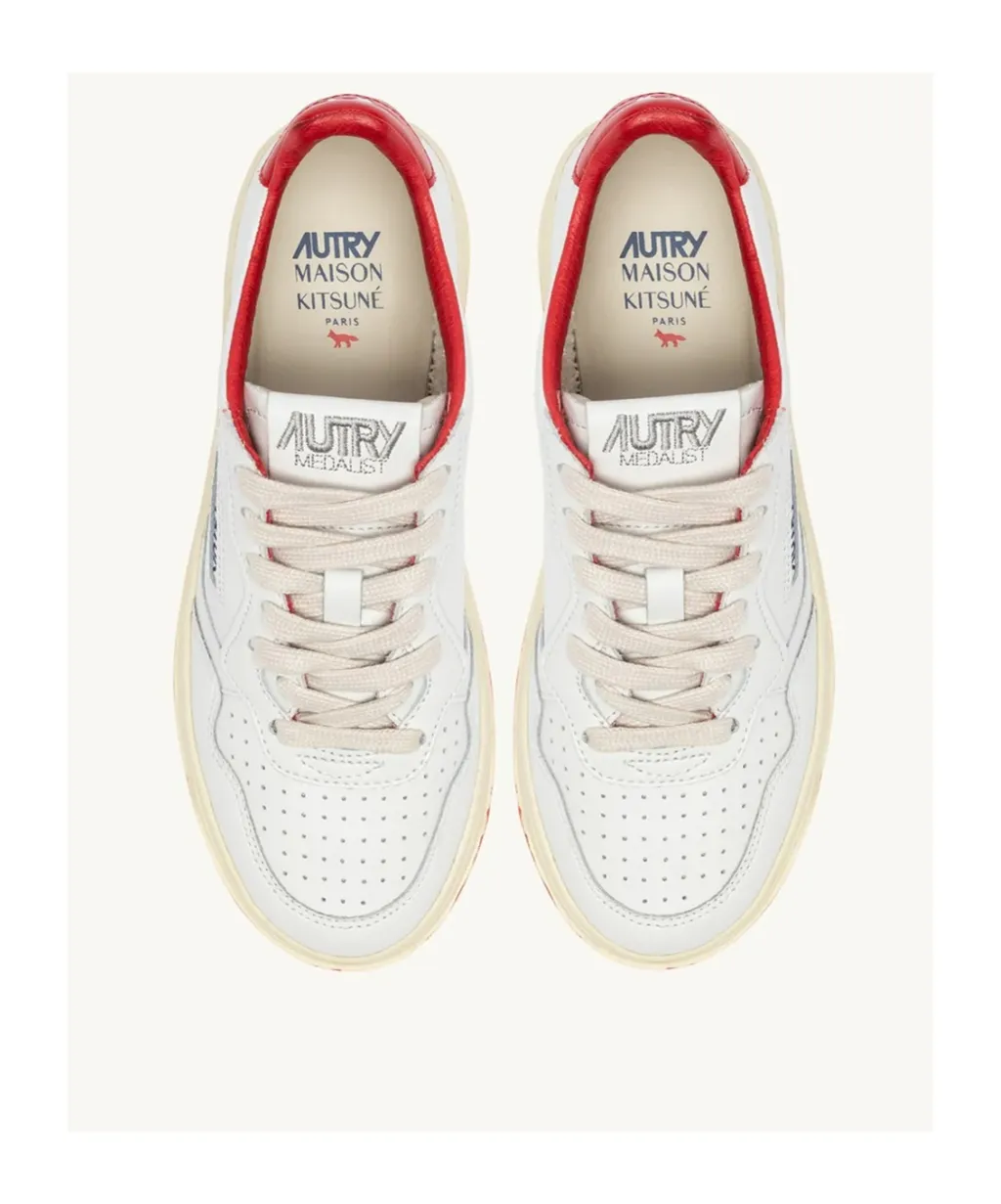 X Maison Kitsune Logo Printed Sneakers