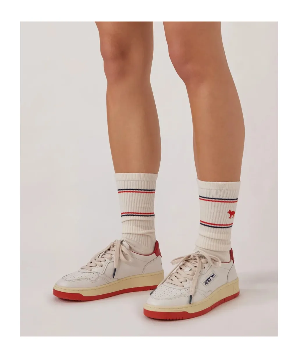 X Maison Kitsune Lace-Up Sneakers