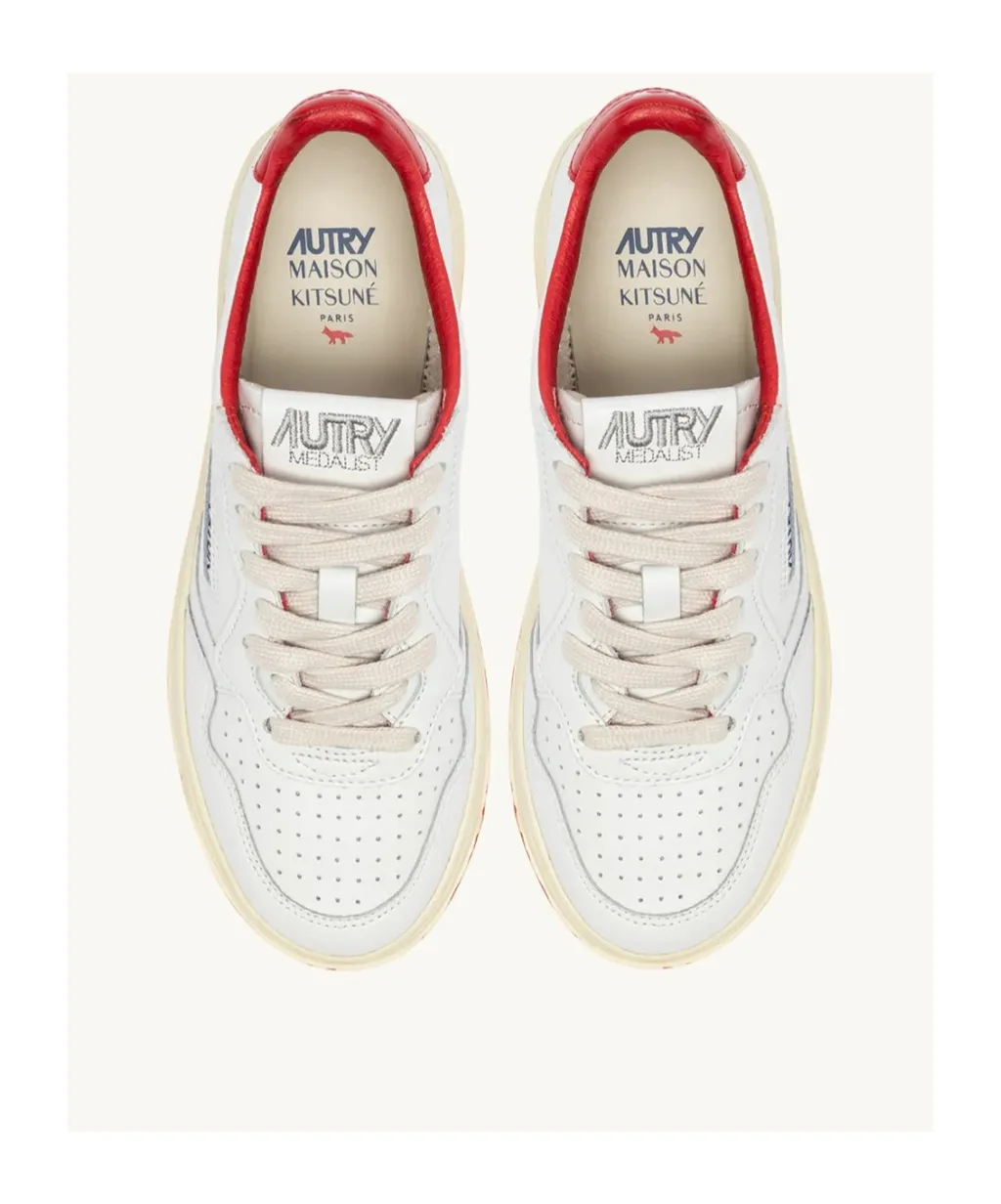 X Maison Kitsune Lace-Up Sneakers
