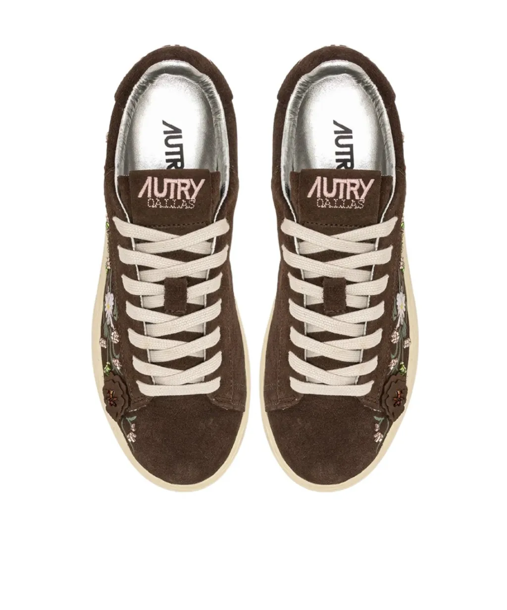 Floral Embroidered Sneakers