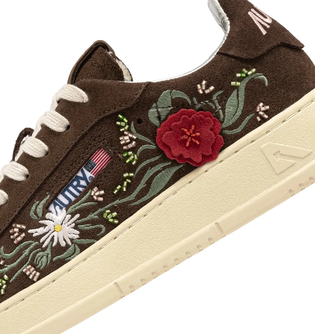 Floral Embroidered Sneakers