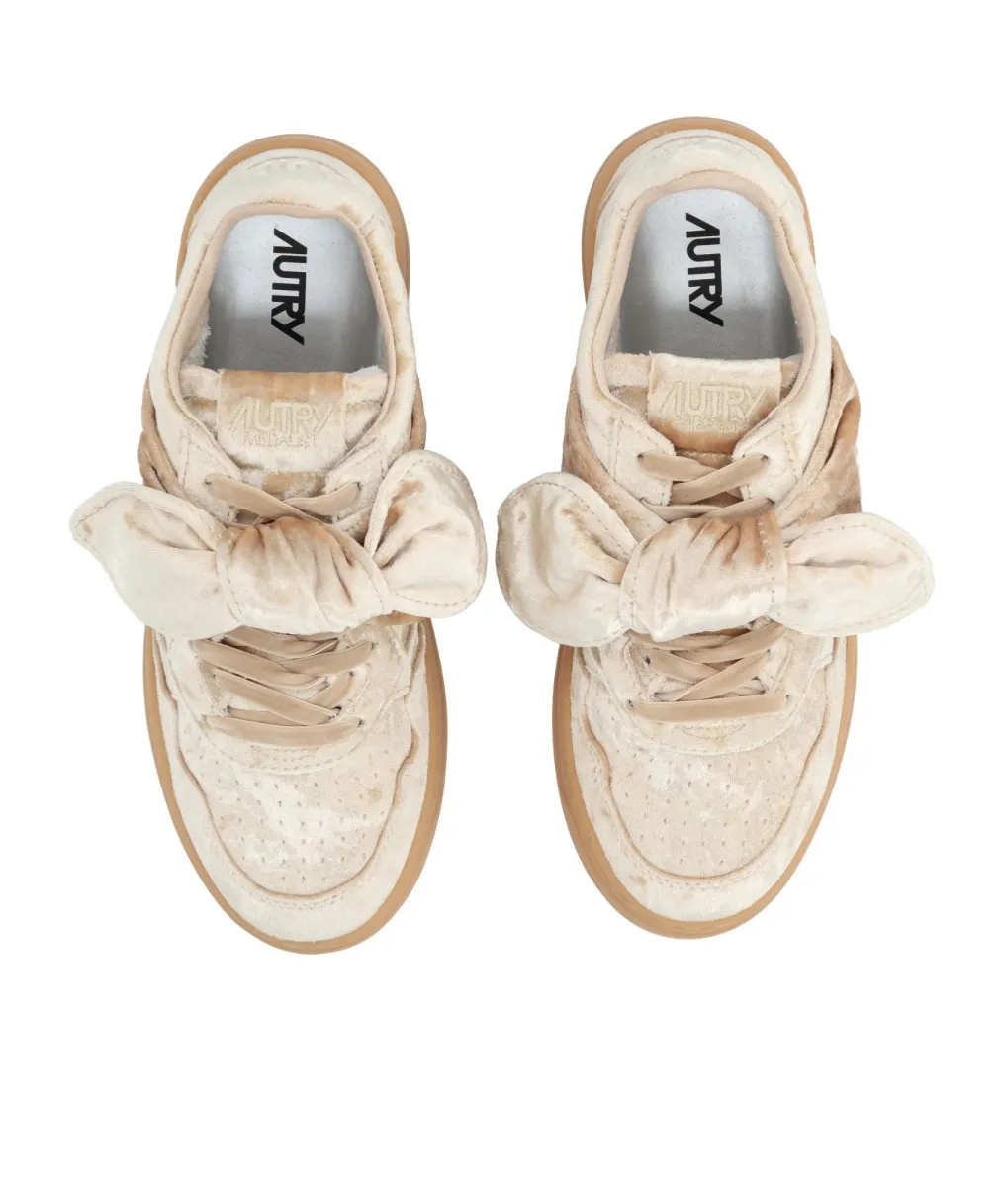 Medalist Velvet Bow Sneakers