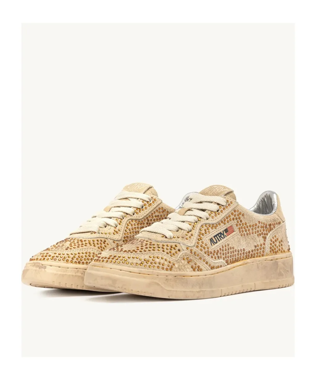 Crystal Medalist Suede Sneakers