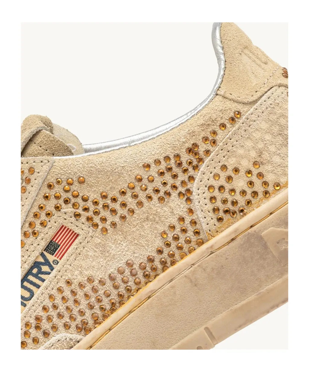Crystal Medalist Suede Sneakers