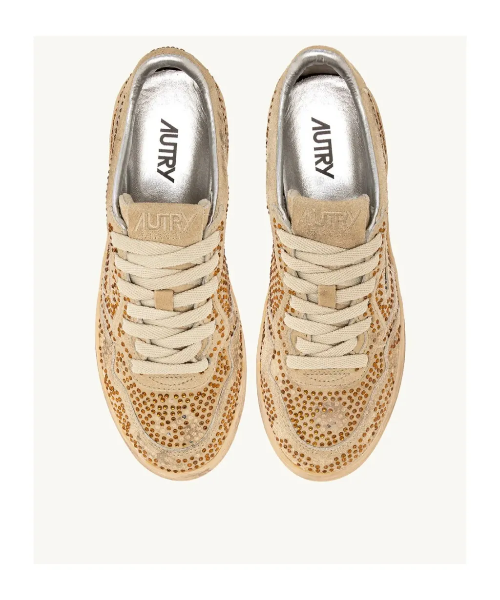 Crystal Medalist Suede Sneakers