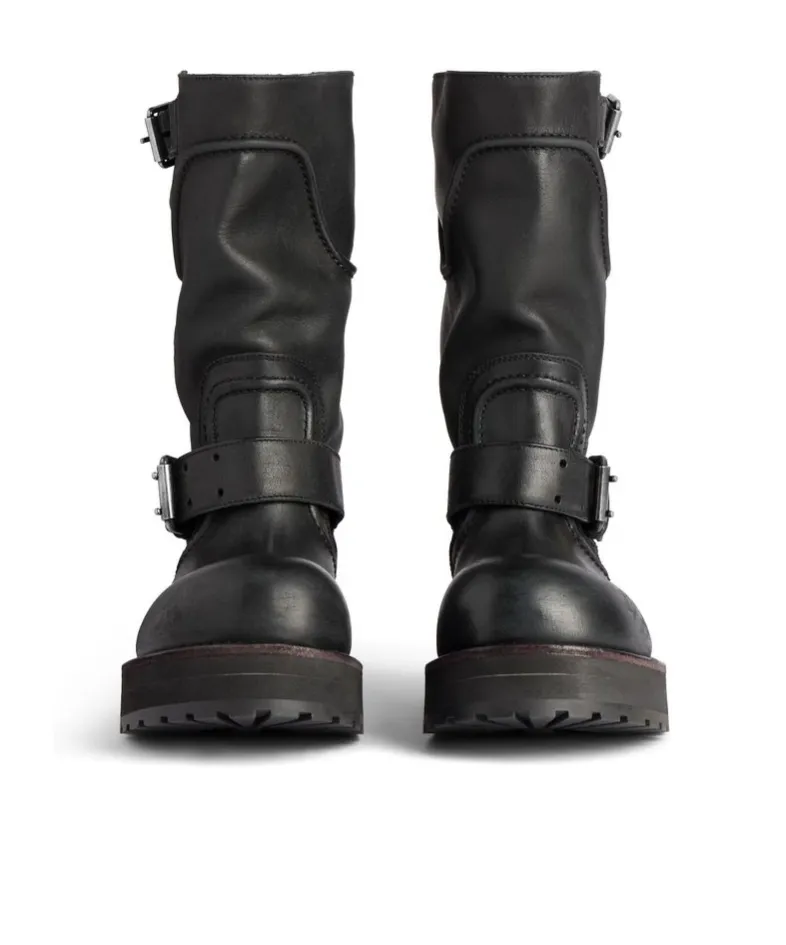 Venom Buckle Detailed Boots
