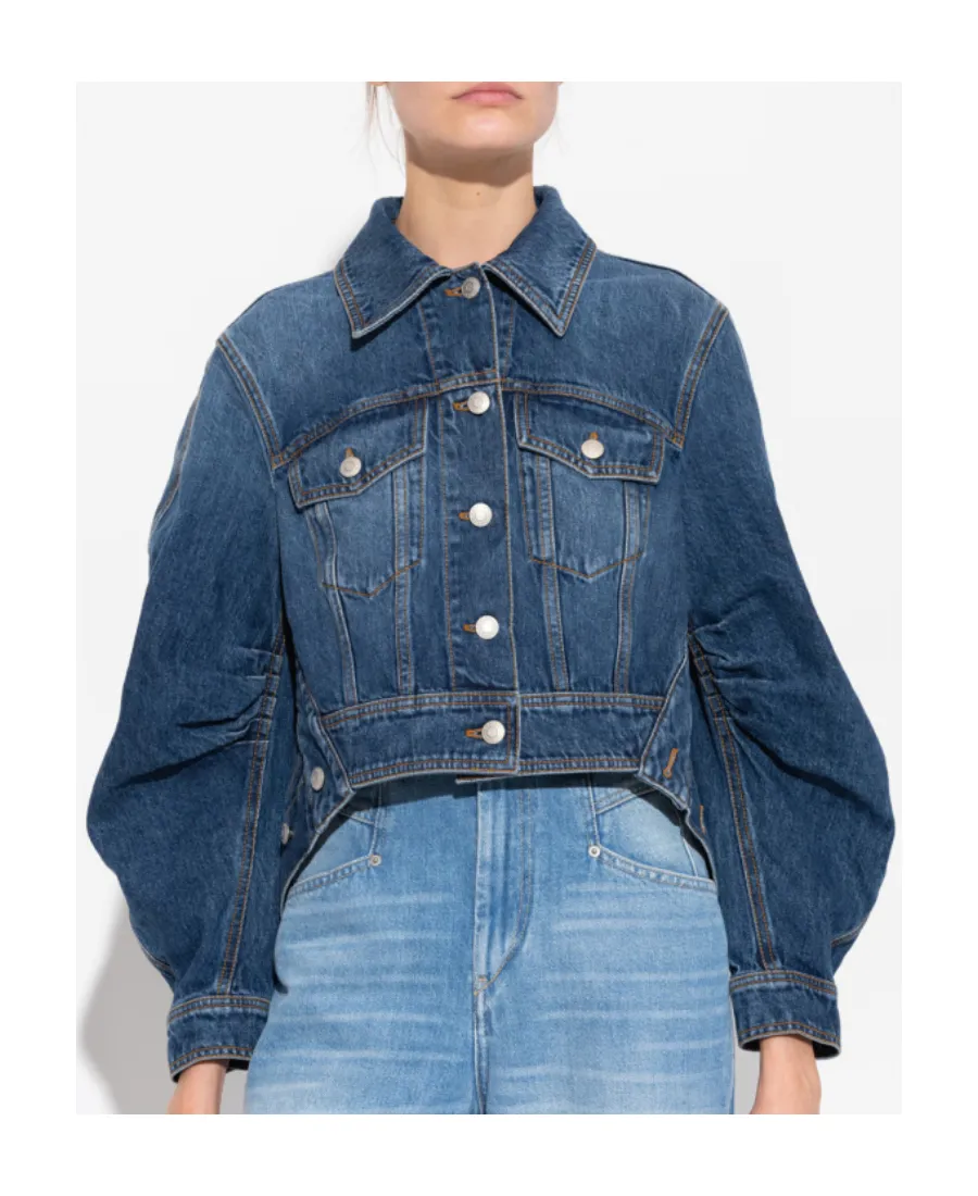 Cocoon Sleeve Denim Jacket