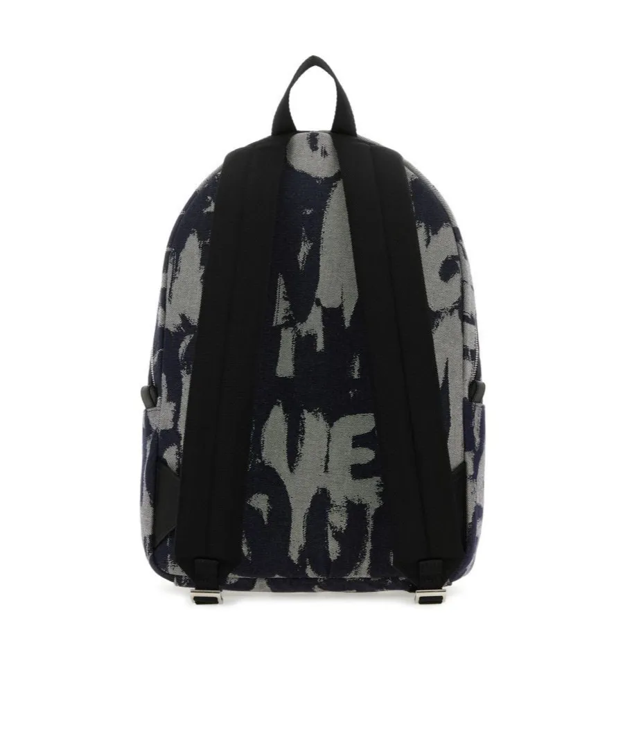 Logo Printed Zippered Backpack