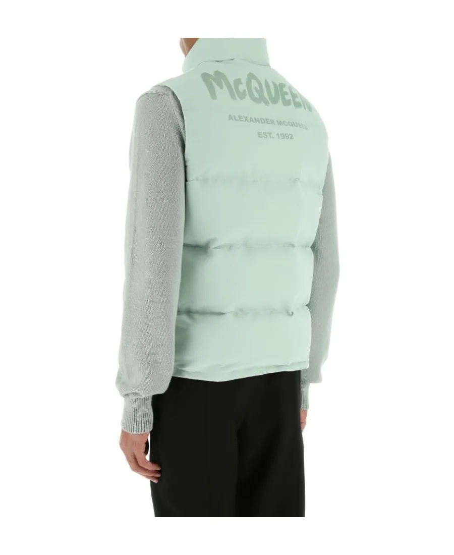 Logo Print Padded Gilet