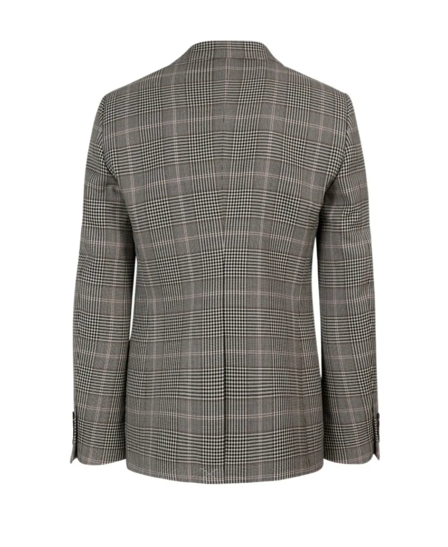 Checked Single-Breasted Blazer