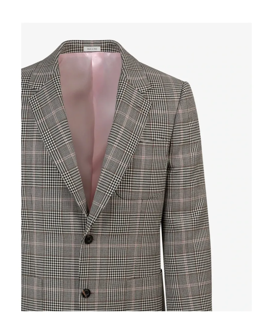 Checked Single-Breasted Blazer