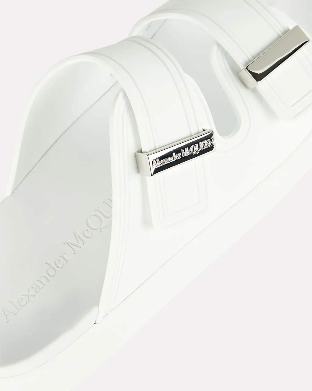 Oversized Buckled Slides
