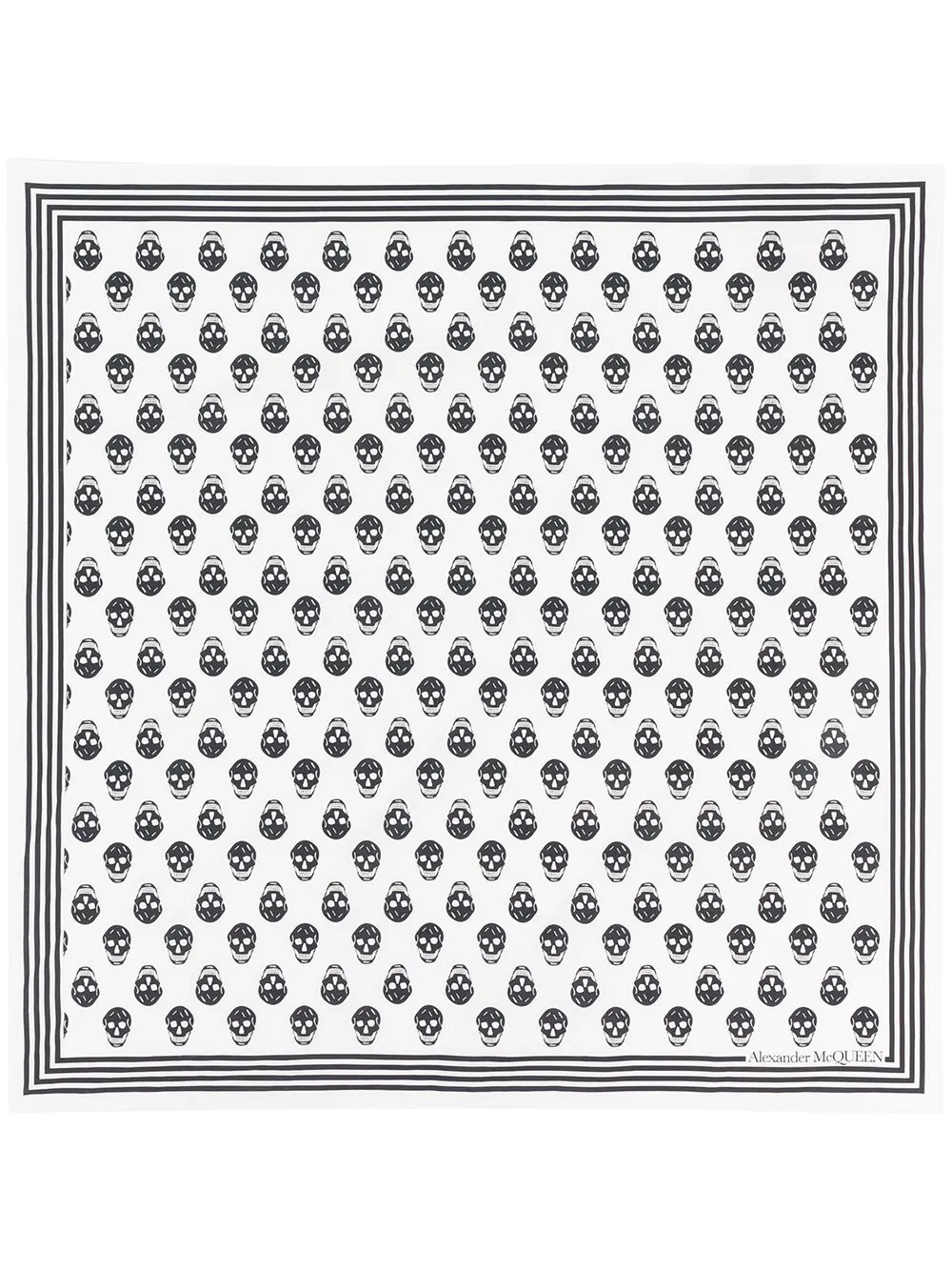 Skull Print Cotton Scarf