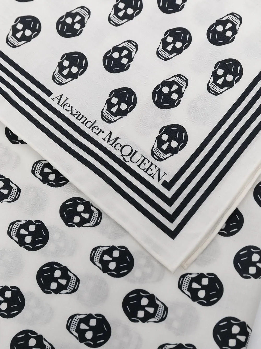 Skull Print Cotton Scarf
