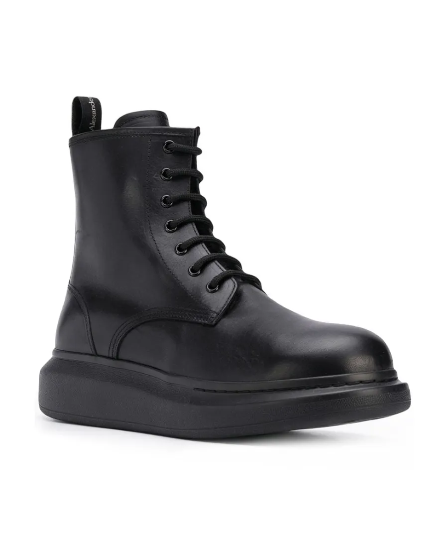 Round Toe Lace-Up Ankle Boots