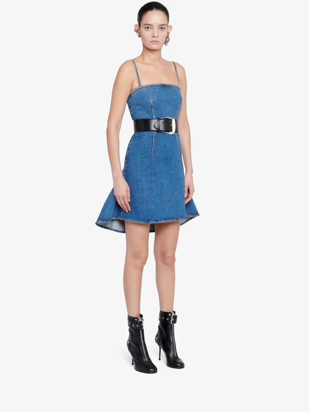 Spaghetti Strap Denim Mini Dress