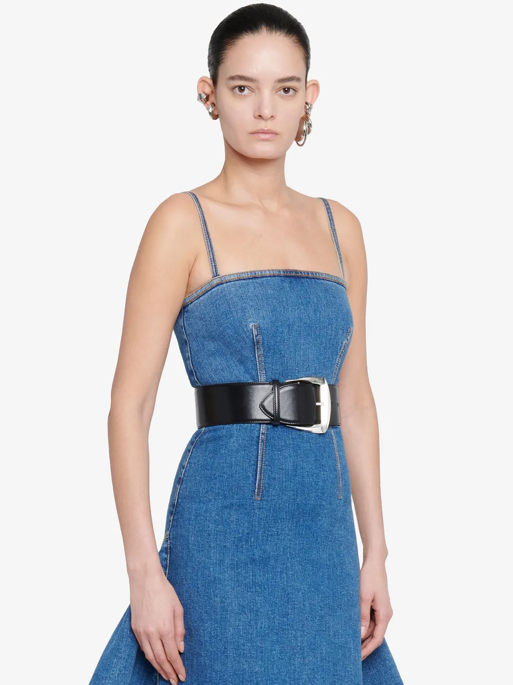 Spaghetti Strap Denim Mini Dress