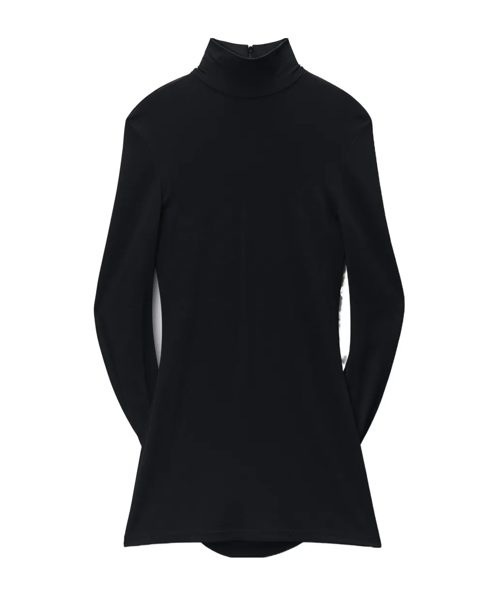 High-Neck Mini Dress