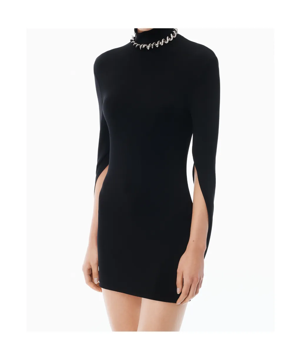 High-Neck Mini Dress