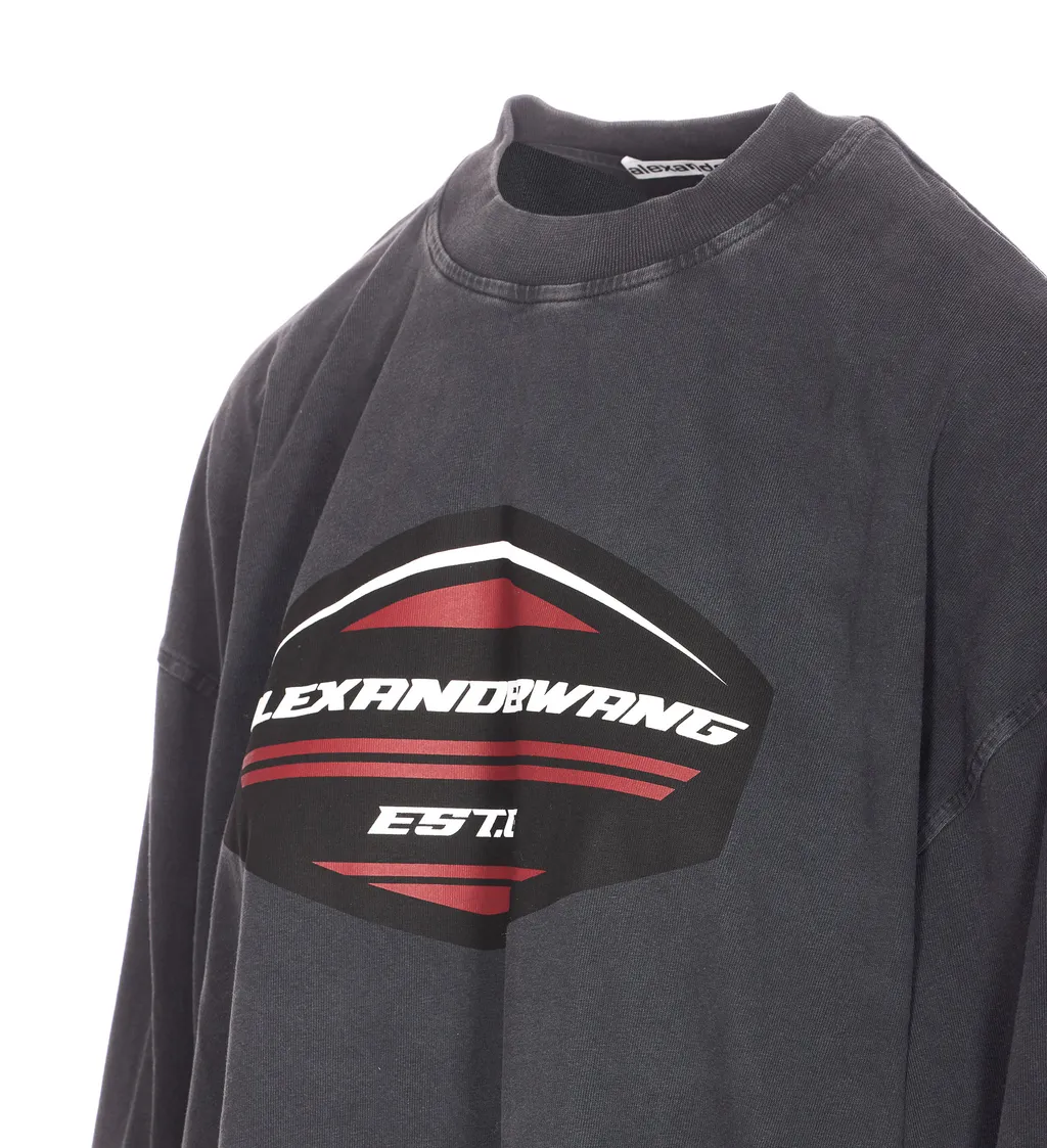 Shield Graphic Printed Long Sleeved T-Shirt