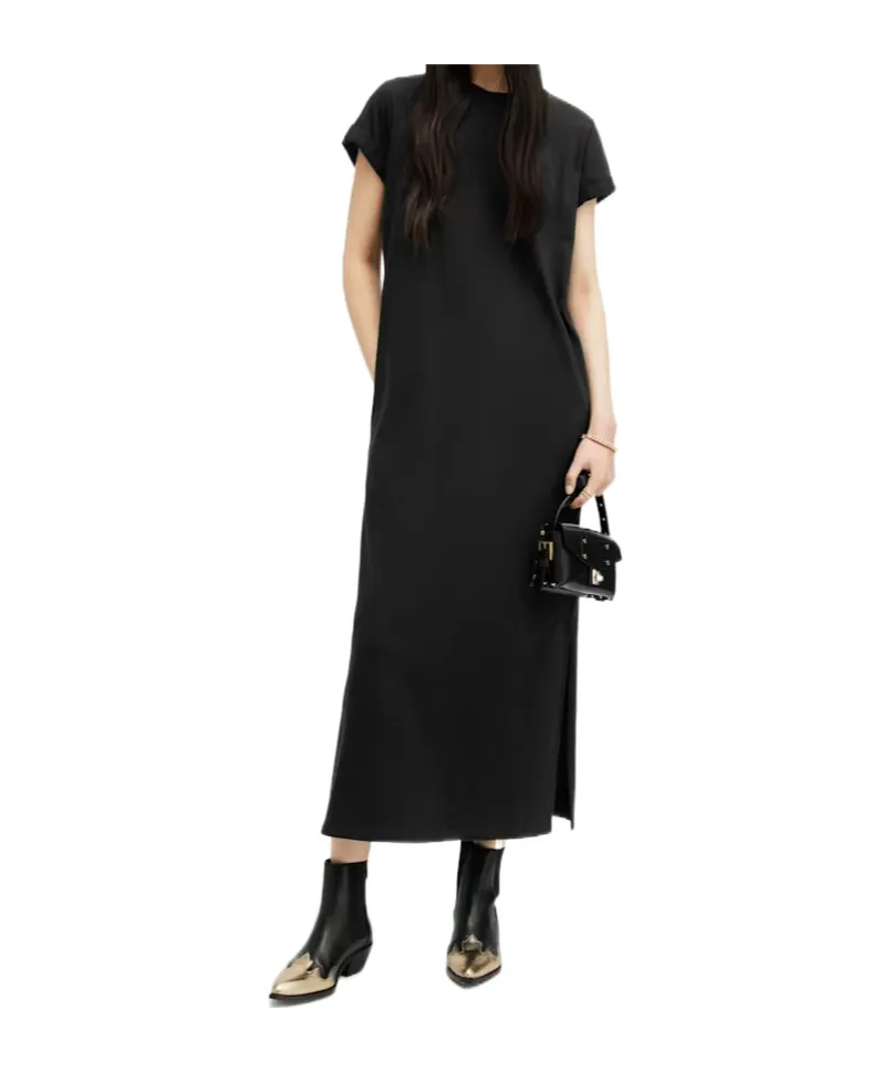 Anna Crew Neck Short Sleeve Maxi Dress