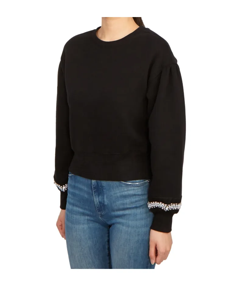 Long-Sleeved Ribbed Sweatshirt