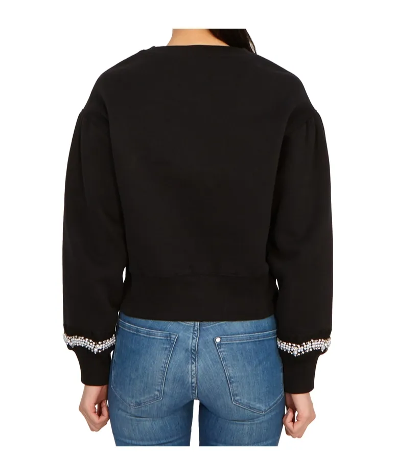 Long-Sleeved Ribbed Sweatshirt