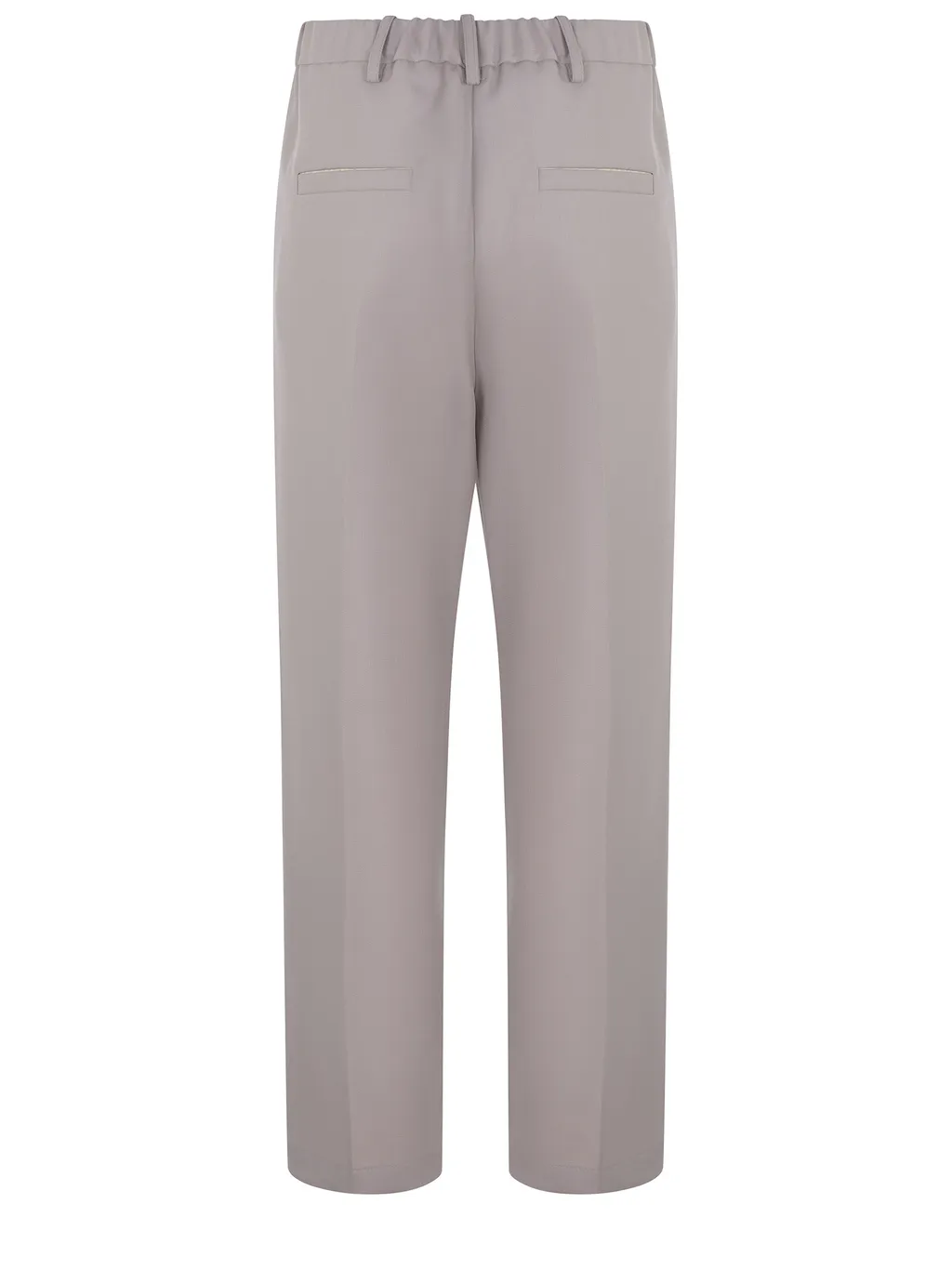 Pressed-Crease Straight Leg Trousers