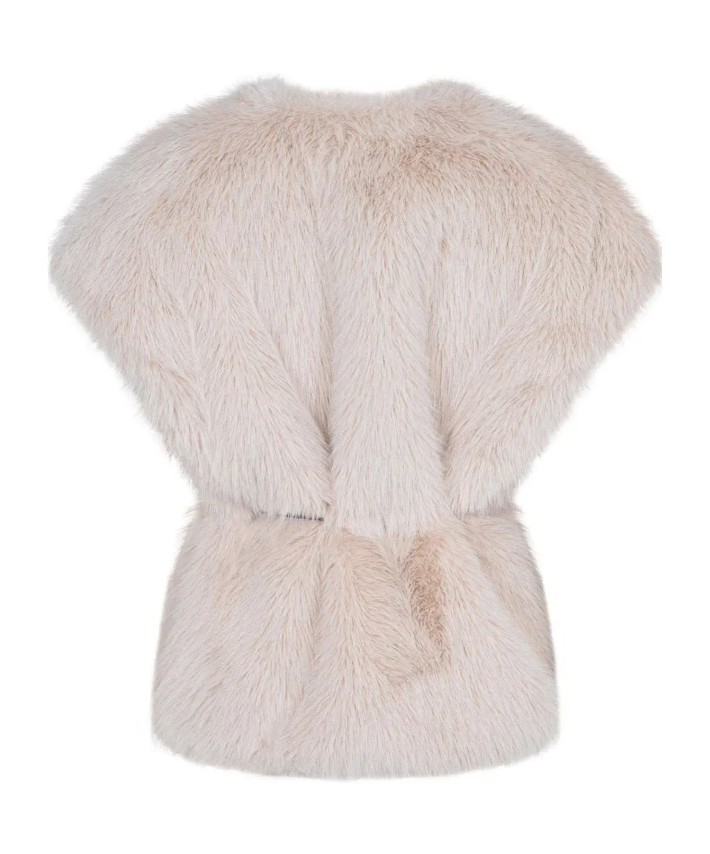 Fur Vest With Leather Tie