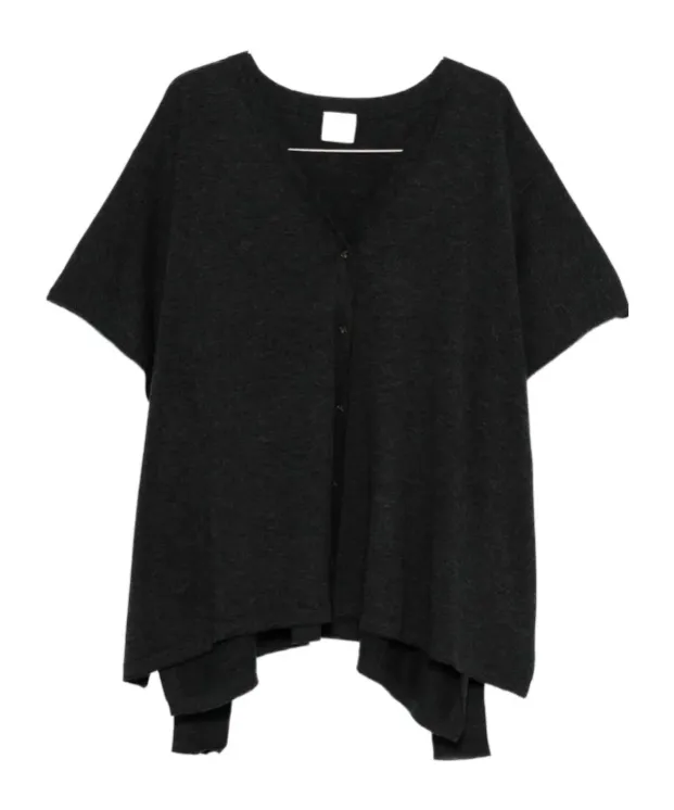 V-Neck Short-Sleeved Cardigan