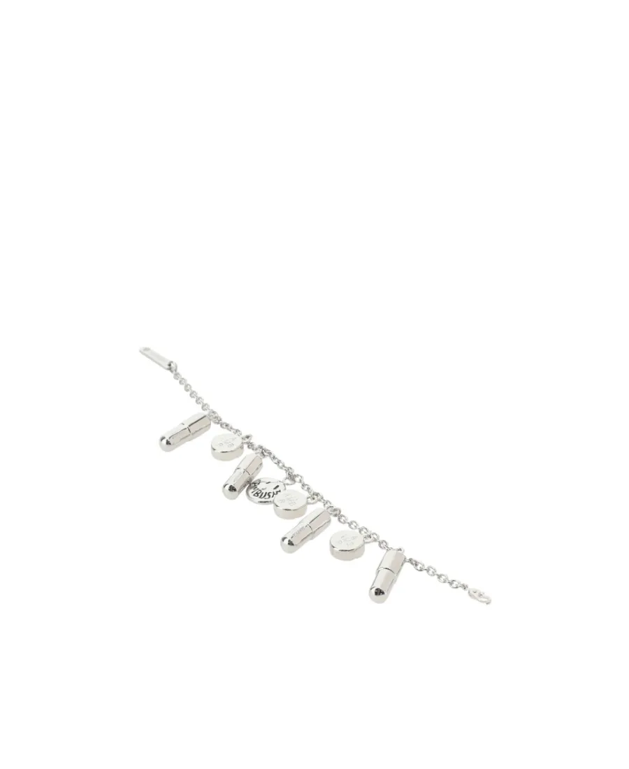Logo Engraved Pill Charm Bracelet