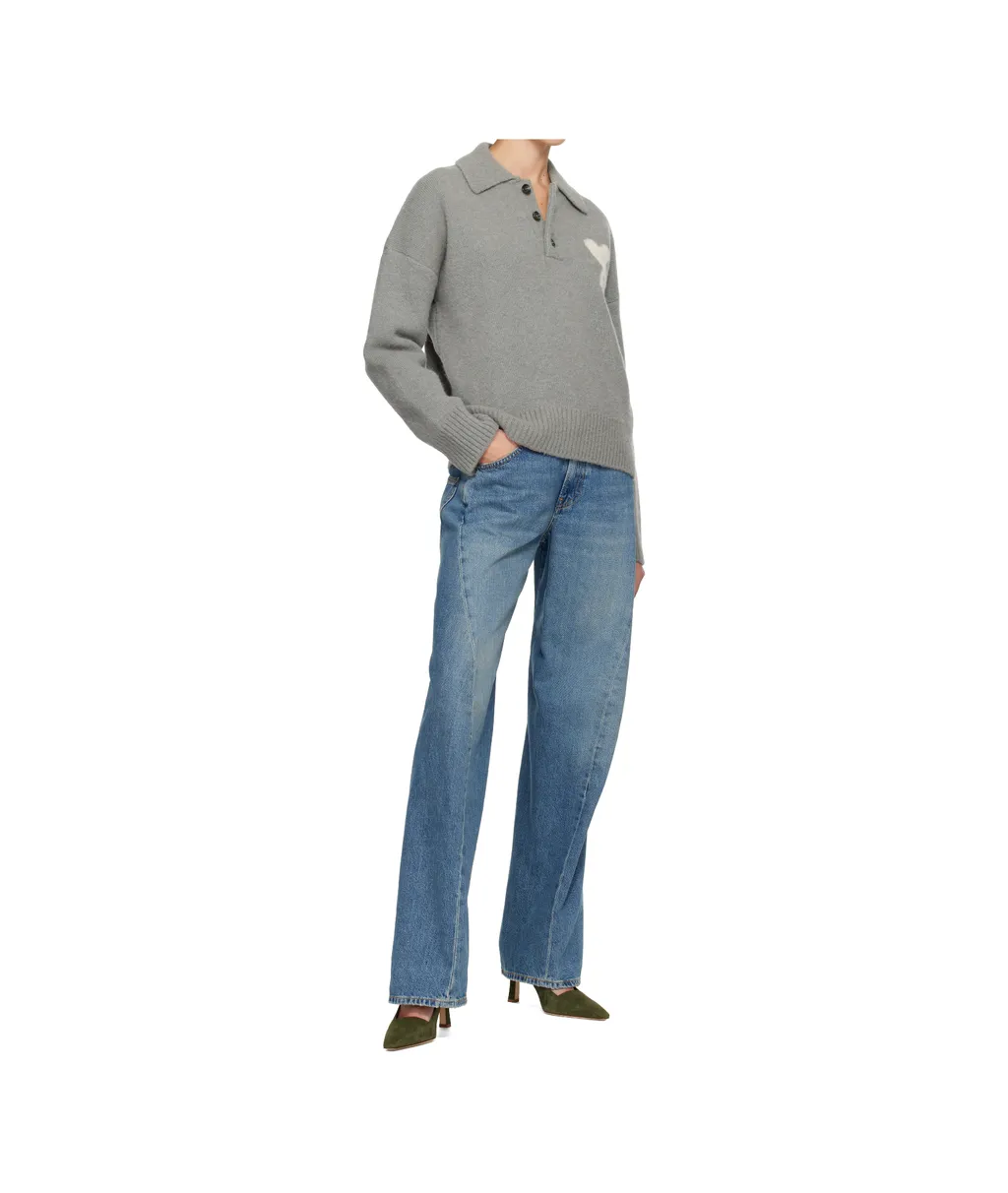 Ami De Coeur Alpaca Wool Polo Shirt