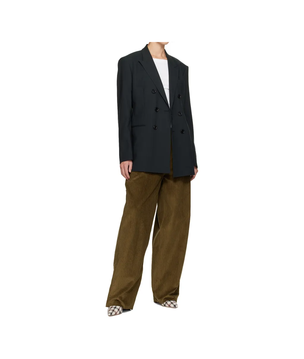 Wool Double-Breasted Suit Jacket