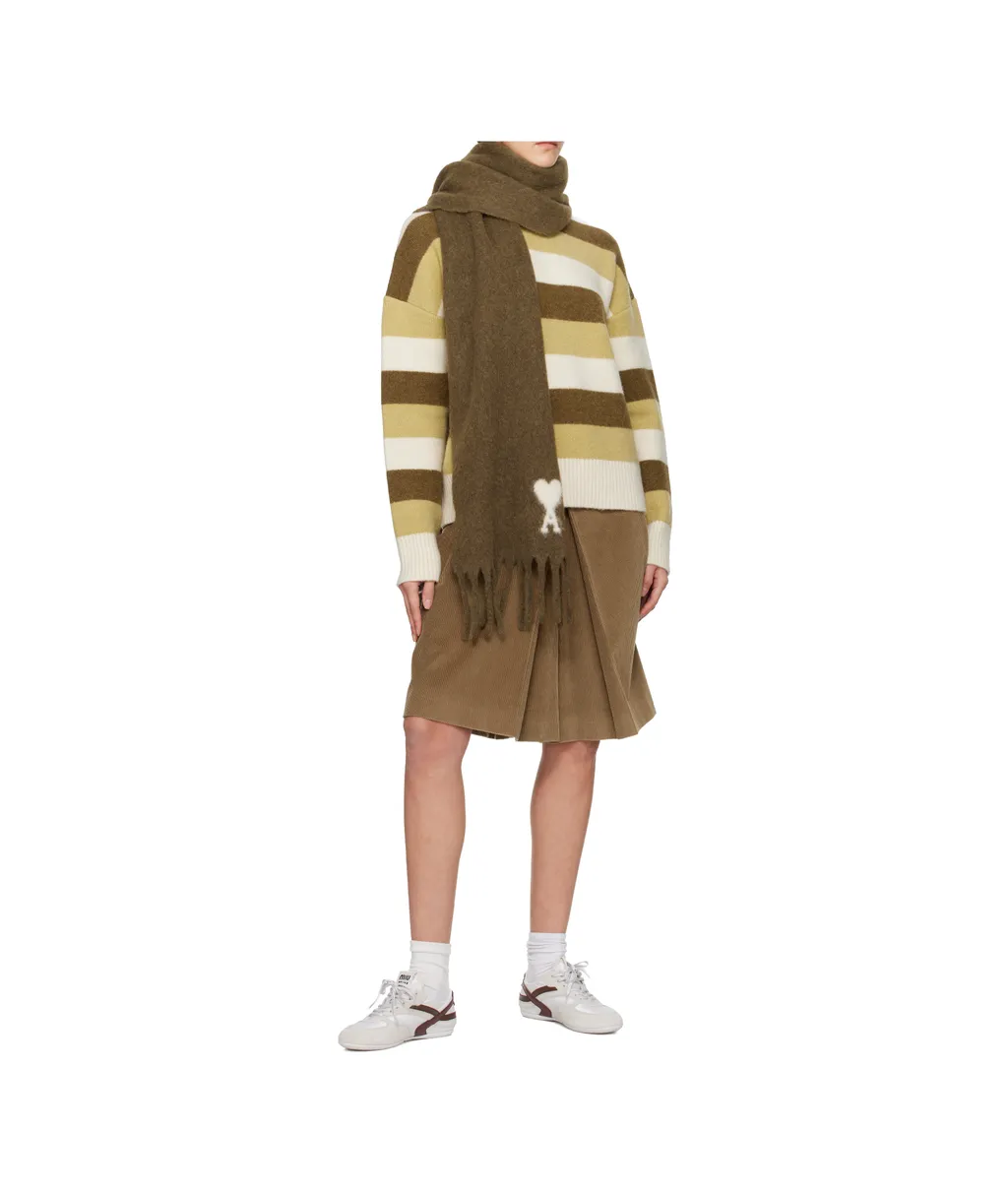 Alpaca Striped Crewneck Sweater