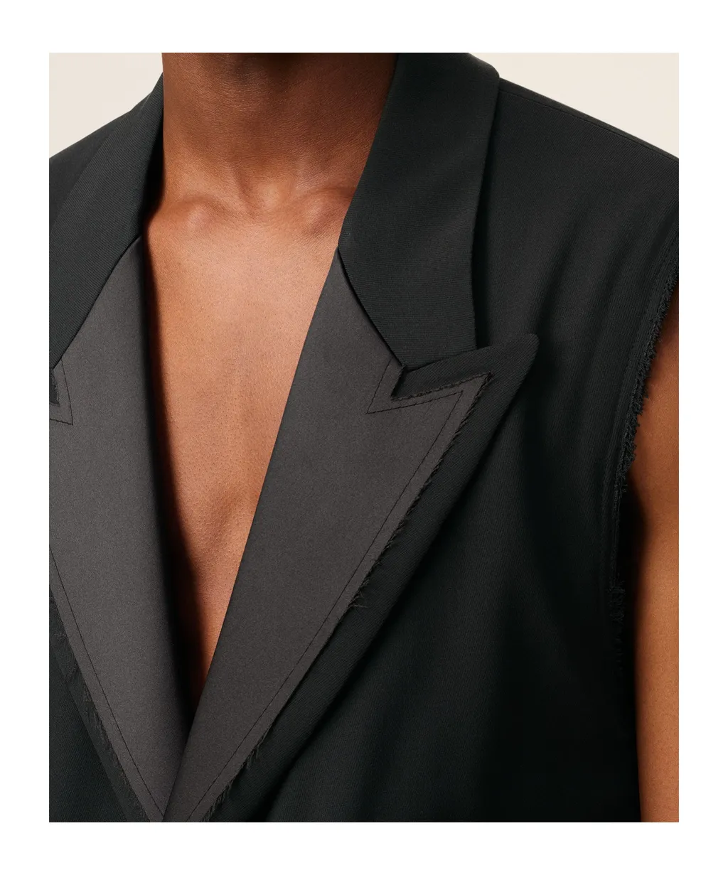 Sleeveless Smoking Jacket
