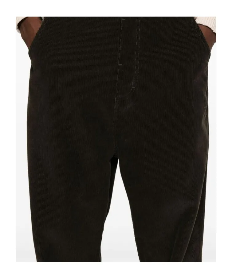 Corduroy Logo Patch Straight-Leg Trousers