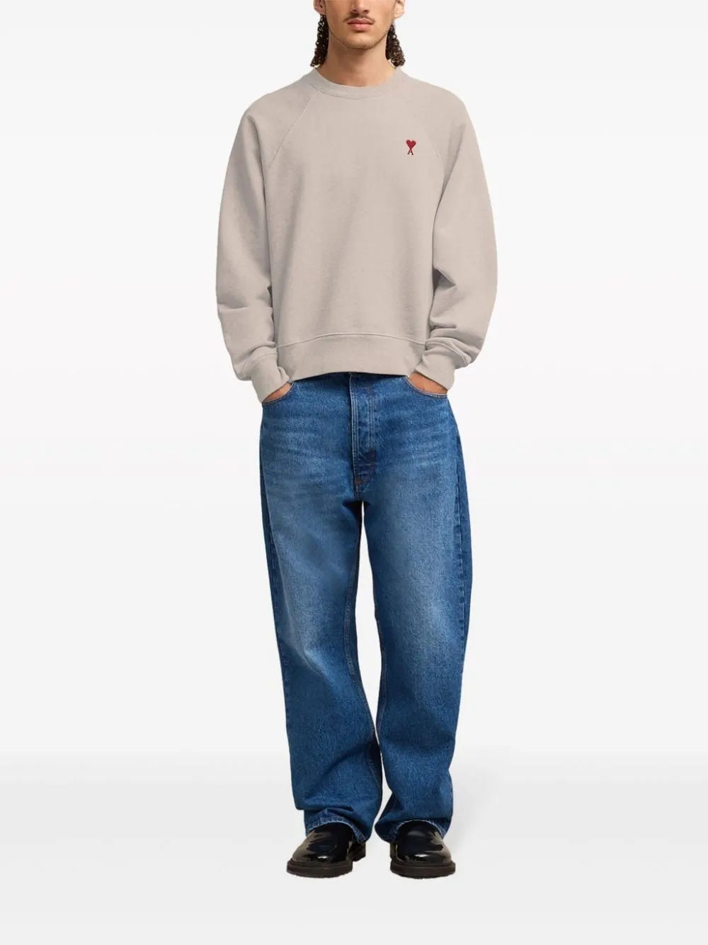 Ami De Coeur Logo Detailed Long Sleeved Sweatshirt
