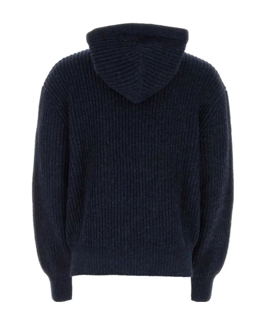 Drawstring Knitted Hoodie