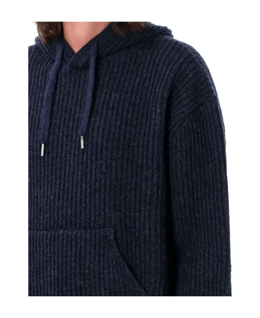Drawstring Knitted Hoodie