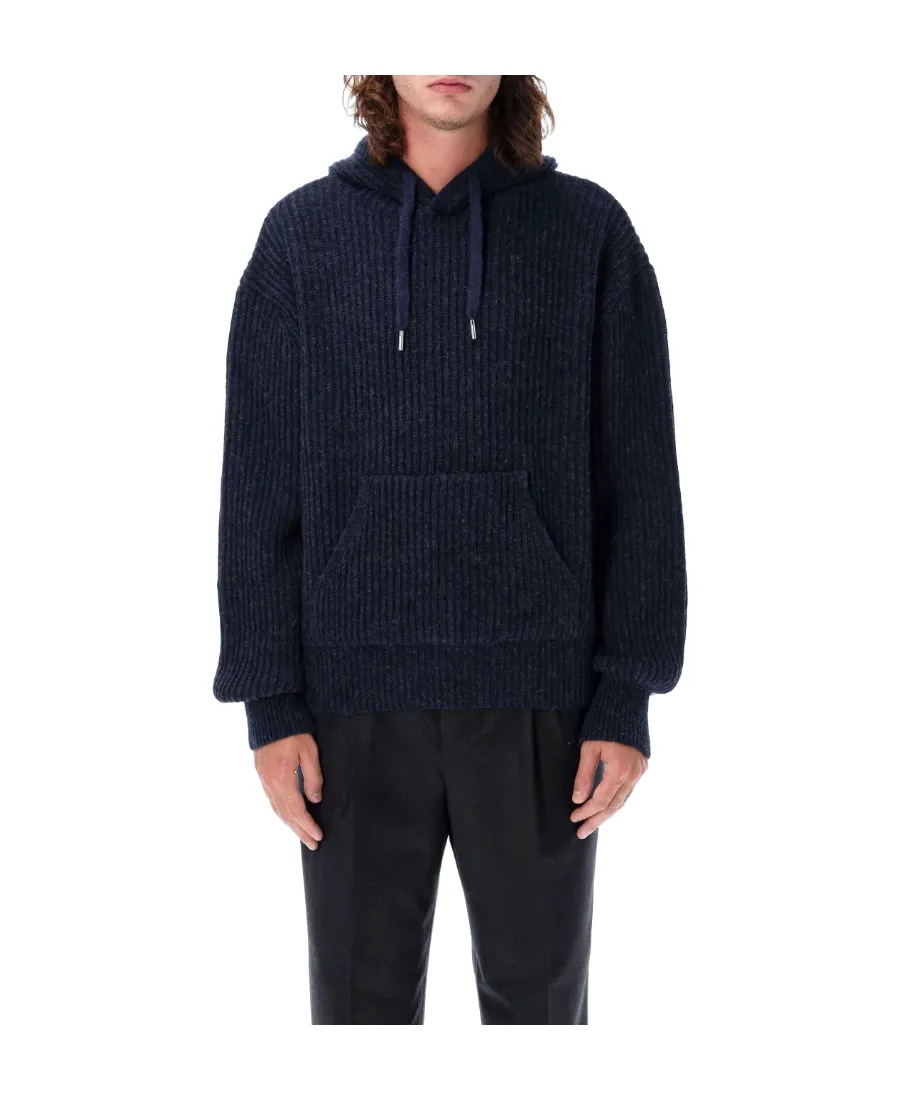 Drawstring Knitted Hoodie
