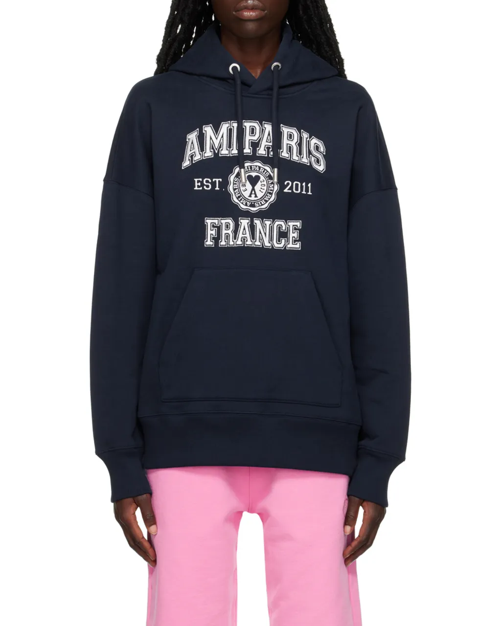 Logo-Printed Long-Sleeved Drawstring Hoodie