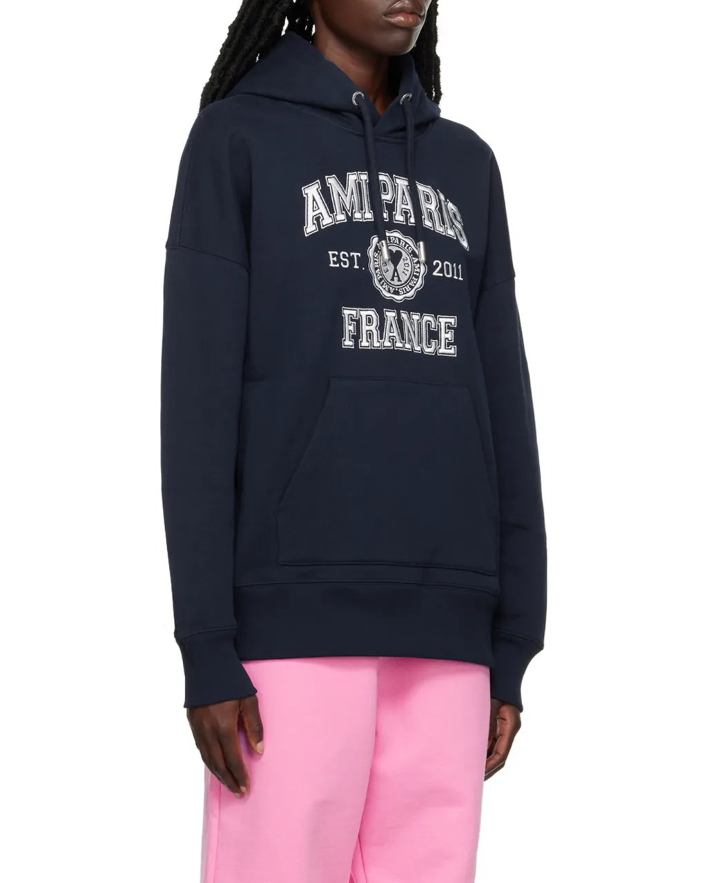 Logo-Printed Long-Sleeved Drawstring Hoodie