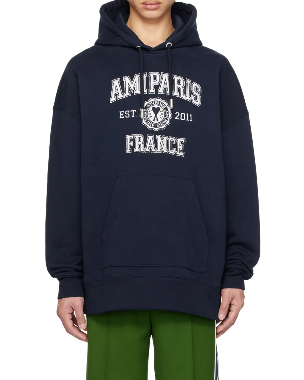 Logo-Printed Long-Sleeved Drawstring Hoodie